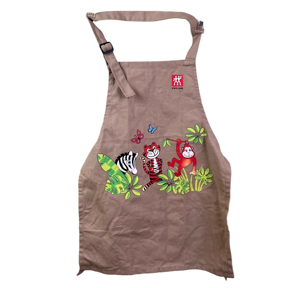 Zwilling Twinny Kids Chef's Apron Zoo Animals Tiger Zebra Monkey‎ Youth Size